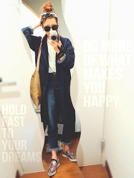 「TODAYFUL（トゥデイフル）のVintageトートバッグ（トートバッグ）」を使った、natsupooさん（レディース・167cm）の春コーディネート