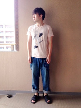 「N.HOOLYWOOD（N.ハリウッド）のアイテム（サンダル）」を使った、ハサさん（メンズ・174cm）の夏コーディネート