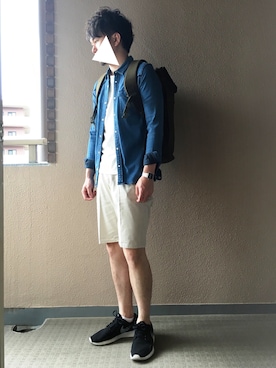 「C6（シーシックス）のアイテム（バッグ）」を使った、ハサさん（メンズ・174cm）の夏コーディネート