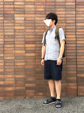 「C6（シーシックス）のアイテム（バッグ）」を使った、ハサさん（メンズ・174cm）の秋コーディネート