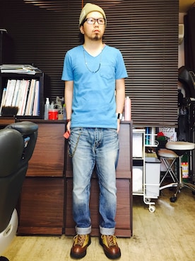 「BEN DAVIS/PROJECT LINE（ベンデイビスプロジェクトライン）のアイテム」を使った、トシーグくんさん（メンズ・169cm）の夏コーディネート