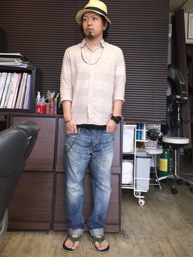 「ベンデイビス」｜「アイテム（アナログ腕時計）」を使った、トシーグくんさん（メンズ・169cm）の夏コーディネート