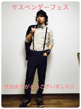 「ベンデイビス」｜「アイテム（蝶ネクタイ）」を使った、トシーグくんさん（メンズ・169cm）の夏コーディネート