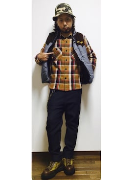 「BEN DAVIS/PROJECT LINE（ベンデイビスプロジェクトライン）のアイテム」を使った、トシーグくんさん（メンズ・169cm）の秋コーディネート