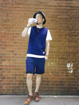 「ポカリコーデバトン」｜「アイテム（ブーツ）」を使った、トシーグくんさん（メンズ・169cm）の夏コーディネート