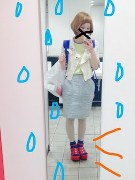 「WC（ダブル シー）のアイテム（サンダル）」を使った、きょうさん（レディース・151cm）の春コーディネート