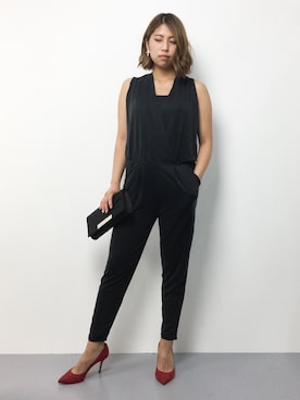 「カシュクール」｜「アイテム（サロペット/オーバーオール）」を使った、NASSANさん（レディース・165cm）の夏コーディネート