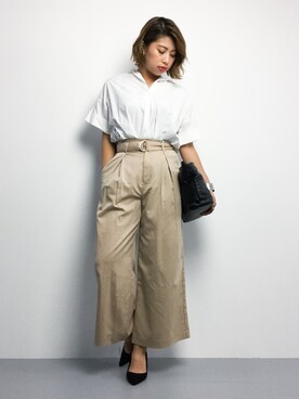 「FRAY I.D（フレイアイディー）のアイテム（クラッチバッグ）」を使った、NASSANさん（レディース・165cm）の夏コーディネート