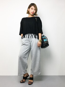 「チャイハネ（チャイハネ）のアイテム（Tシャツ/カットソー）」を使った、NASSANさん（レディース・165cm）の夏コーディネート