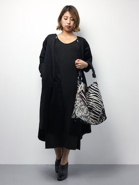 「Omekashi（オメカシ）のアイテム（その他アウター）」を使った、NASSANさん（レディース・165cm）の秋コーディネート