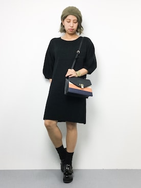 「& chouette（アンドシュエット）のアイテム（ショルダーバッグ）」を使った、NASSANさん（レディース・165cm）の秋コーディネート