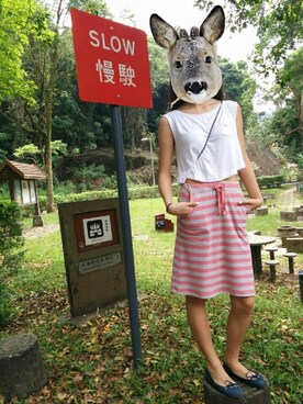 「Abercrombie&Fitch（アバークロンビーアンドフィッチ）のアイテム（タンクトップ）」を使った、natalieoie さん（レディース・170cm）の夏コーディネート