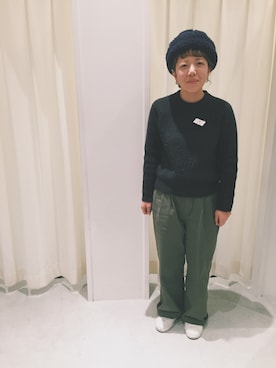 「黒ニット」｜DIさん（レディース・153cm）の秋コーディネート