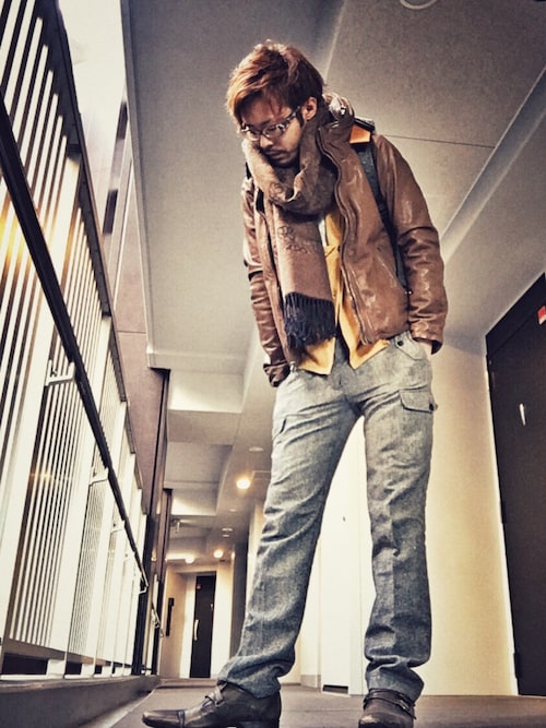 goa（ゴア）の「ゴートレザークロゼットフードジャケット（ライダース