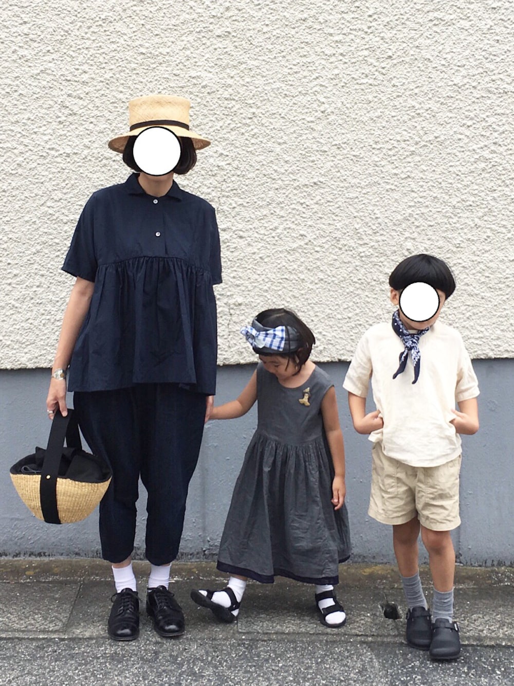 「Lin français d'antan、ベルレッタ、birkenstock、ビルケンシュトック、GLOBAL WORK、sanders」｜「BERRETTAのアイテム（帽子、ベージュ系）」を使った、fuanさん（キッズ・110cm）の夏コーディネートの1枚目の写真