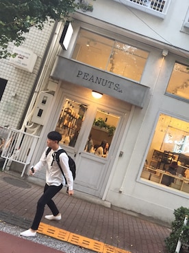 「DRIES VAN NOTEN（ドリスヴァンノッテン）のアイテム（スニーカー）」を使った、愁さん（メンズ・174cm）の秋コーディネート