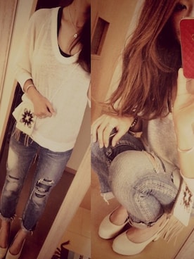 「Ungrid（アングリッド）のアイテム（ポーチ）」を使った、chihiro♡さん（レディース・167cm）の冬コーディネート