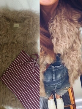 「アイテム（キャミソール、レッド系）」を使った、chihiro♡さん（レディース・167cm）の冬コーディネート