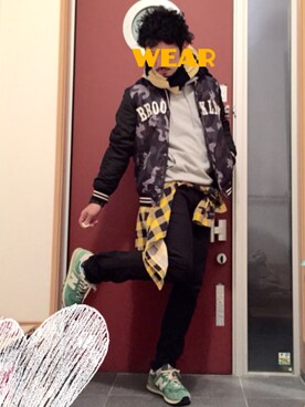 「アイテム（スマホグッズ）」を使った、atsushiさん（メンズ・173cm）の冬コーディネート