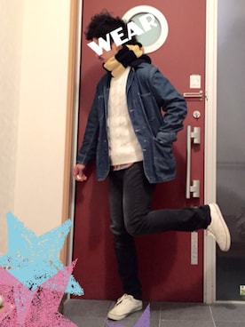 「アイテム（スマホグッズ）」を使った、atsushiさん（メンズ・173cm）の冬コーディネート
