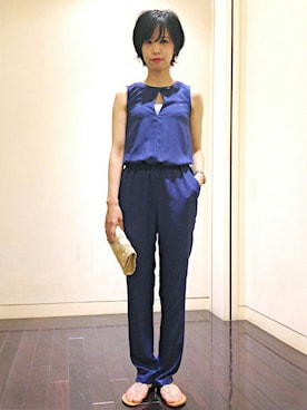 「UNITED ARROWS（ユナイテッドアローズ）のアイテム（オールインワン・サロペット）」を使った、UNITED ARROWS 福岡店 STAFF 02さん（レディース・165cm）の夏コーディネート