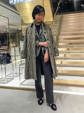「アイテム（その他アウター、その他）」を使った、UNITED ARROWS 福岡店 STAFF 02さん（レディース・165cm）の冬コーディネート