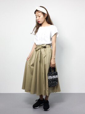 「INFIELDER DESIGN（インフィールダーデザイン）のアイテム」を使った、りっぴーさん（レディース・154cm）の夏コーディネート