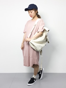 「SUNDUCK（サンダック）のアイテム」を使った、りっぴーさん（レディース・154cm）の夏コーディネート