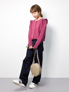 「laboratory work（ラボラトリーワーク）のアイテム（ショルダーバッグ）」を使った、りっぴーさん（レディース・154cm）の秋コーディネート
