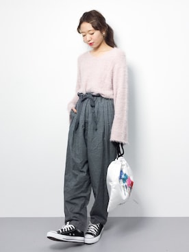 「chambre de charme（シャンブルドゥシャーム）のアイテム（パンツ）」を使った、りっぴーさん（レディース・154cm）の秋コーディネート