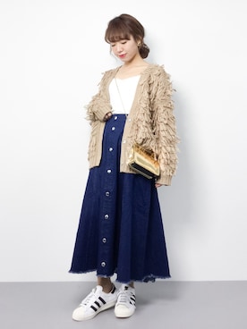 「EDIT COLOGNE（エディットコロン）のアイテム（トップス）」を使った、りっぴーさん（レディース・154cm）の秋コーディネート