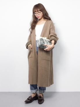 「FUDGE」｜「アイテム（その他アウター）」を使った、りっぴーさん（レディース・154cm）の秋コーディネート