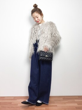 「Another Edition（アナザーエディション）のアイテム（その他アウター）」を使った、りっぴーさん（レディース・154cm）の秋コーディネート