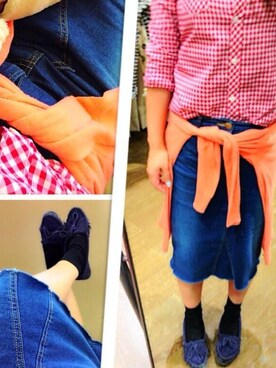 「w closet」｜「アイテム（モカシン/デッキシューズ）」を使った、halさん（レディース・150cm）の春コーディネート
