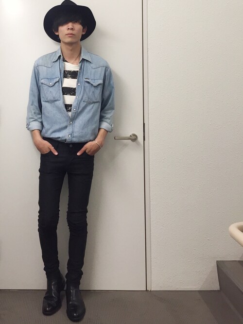 なで肩 Wranglerのシャツ ブラウスを使ったコーディネート Wear