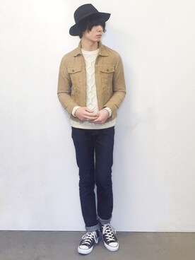 「VICTIM（ヴィクティム）のアイテム（その他アウター）」を使った、なで肩さん（メンズ・174cm）の冬コーディネート