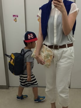 「アイテム（クラッチバッグ）」を使った、ちむさん（キッズ・110cm）の夏コーディネート