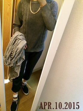 「matta（マッタ）のアイテム」を使った、ともまゆママさん（レディース・167cm）の春コーディネート