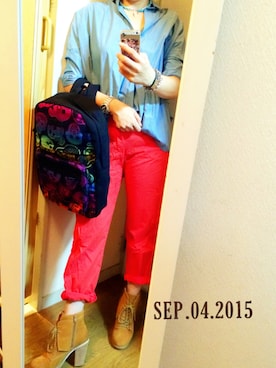 「GINETTE（ジネット）のアイテム」を使った、ともまゆママさん（レディース・167cm）の秋コーディネート