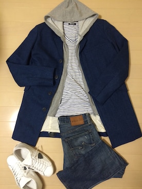 DENHAM(デンハム)のチェスターコートを使った人気ファッション