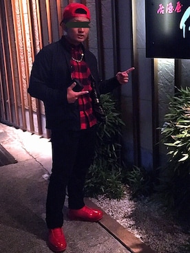 「ANDSUNS（アンドサンズ）のアイテム（キャップ）」を使った、けんたまんさん（メンズ・166cm）の冬コーディネート