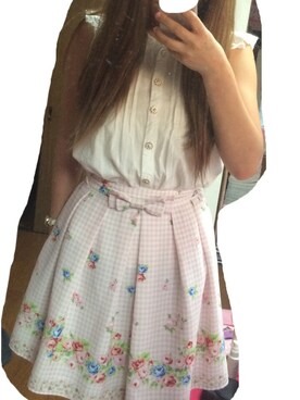 「オーガンジー」｜「アイテム（腕時計）」を使った、ひなさん（レディース・150cm）の夏コーディネート