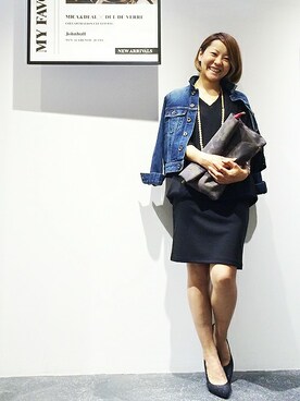 「Johnbull Private labo（ジョンブルプライベートラボ）のアイテム（デニムジャケット）」を使った、Johnbull Private labo WOMENさん（レディース・154cm）の夏コーディネート