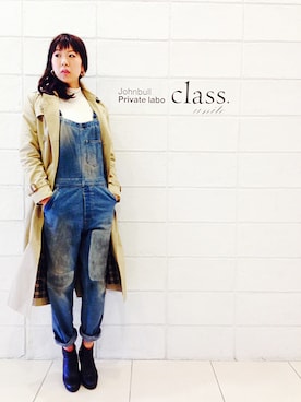 「Johnbull Private labo（ジョンブルプライベートラボ）のアイテム（トレンチコート）」を使った、Johnbull Private labo WOMENさん（レディース・168cm）の秋コーディネート