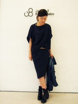 「Johnbull Private labo（ジョンブルプライベートラボ）のアイテム（デニムジャケット）」を使った、Johnbull Private labo WOMENさん（レディース・165cm）の秋コーディネート