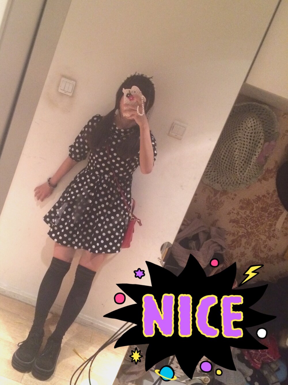 「？？？のアイテム（ワンピース/ドレス、ブラック系）」を使った、ピンぴょんさん（レディース・167cm）の冬コーディネートの1枚目の写真
