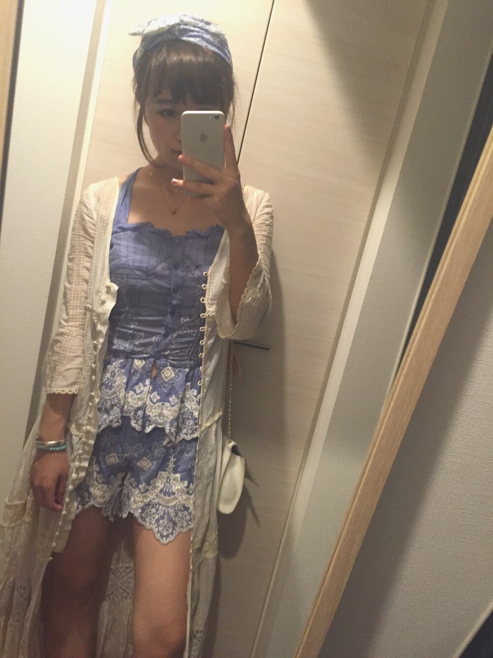 「Cissymaのアイテム（ワンピース、ホワイト系）」を使った、ピンぴょんさん（レディース・167cm）の夏コーディネートの1枚目の写真