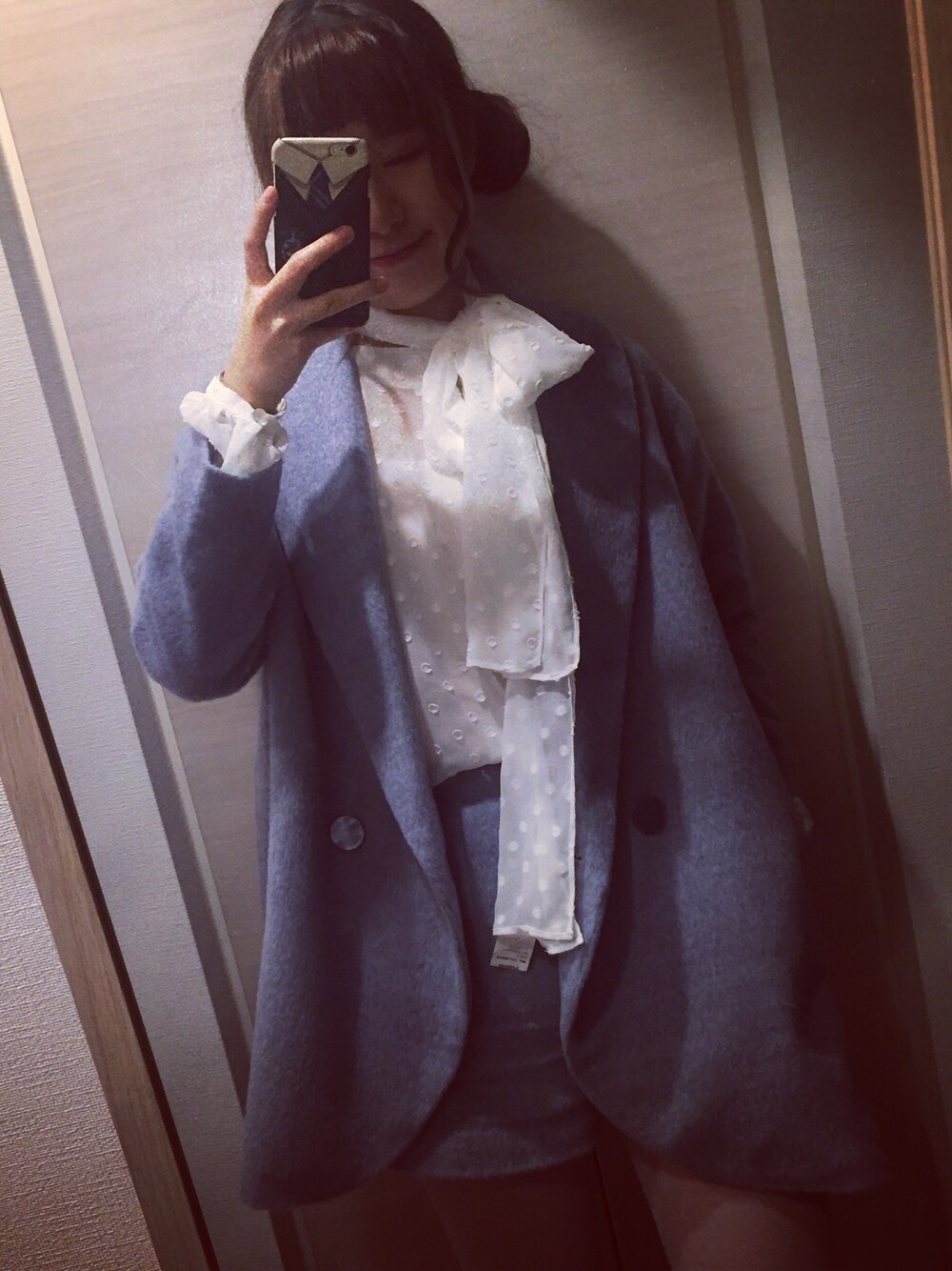 「冬コーデ」｜「Cissymaのアイテム（トップス、グレー系）」を使った、ピンぴょんさん（レディース・167cm）の秋コーディネートの1枚目の写真