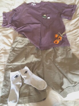 「niko and...（ニコアンド）のアイテム（Tシャツ/カットソー、その他）」を使った、yuzudecoponさん（レディース・159cm）の夏コーディネート