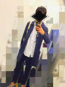「アイテム（ステンカラーコート）」を使った、kaeさん（メンズ・177cm・10代）の春コーディネート